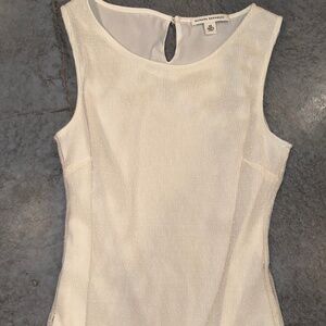 SOLD on eBay Banana Republic Cream Sleeveless Tank Top With Cutout Back Size XS